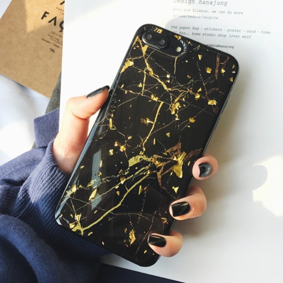 NEW iPhone X/7/8/7+/8+ Luxury Glitter Marble Case - Picture 2 of 8
